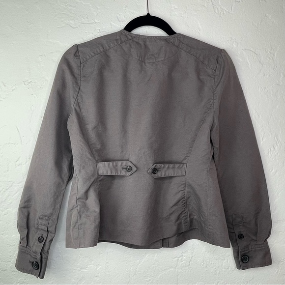 Banana Republic Gray Jacket Lightweight Women’s Size 4 Linen Cotton Blend - Picture 2 of 15